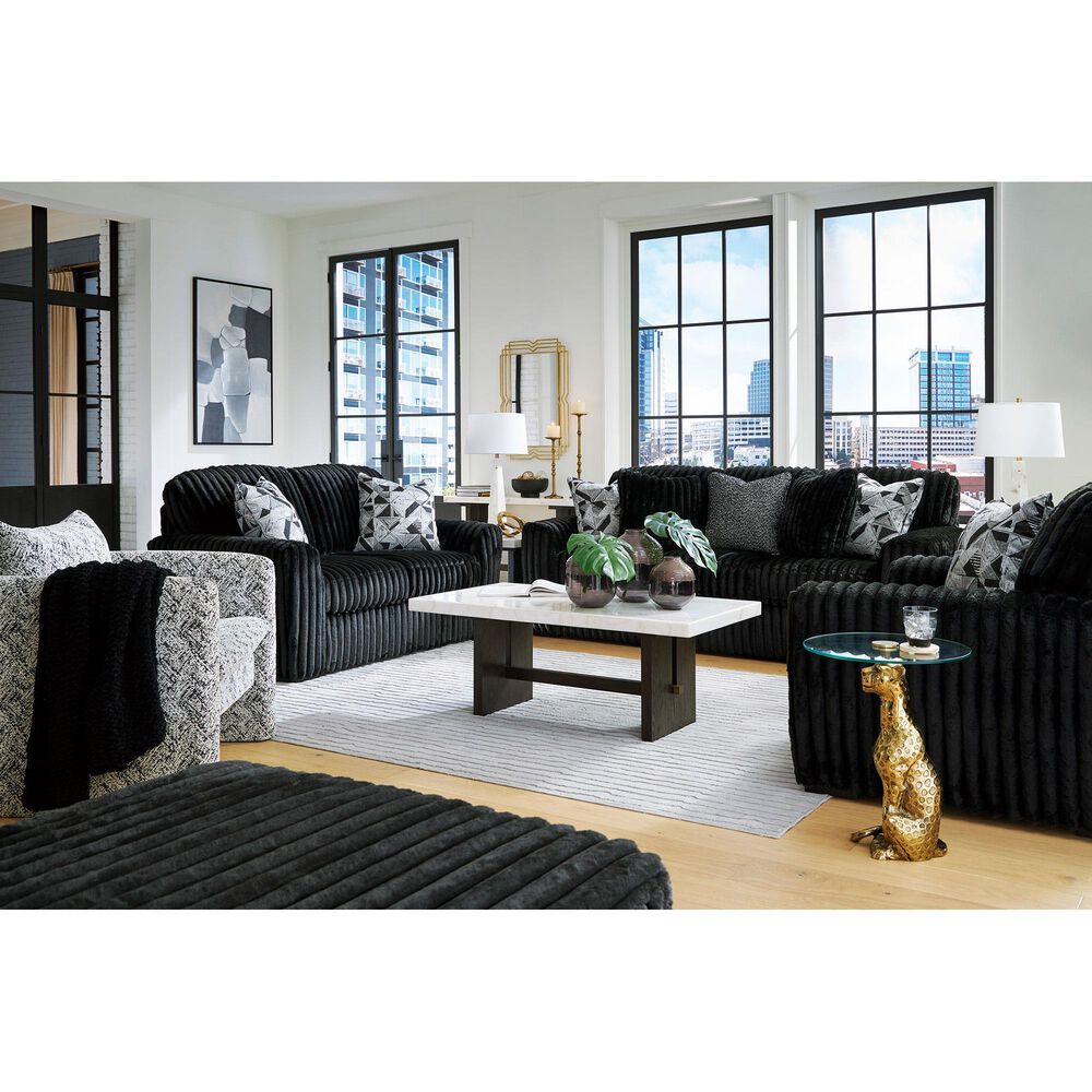 Ashley Midnight-Madness Chair and a Half in Onyx, , large