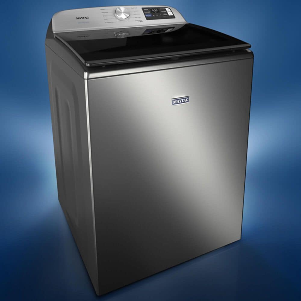 Maytag 5.3 Cu. Ft. Top Load Smart Washer with Extra Power in Classic Silver, , large