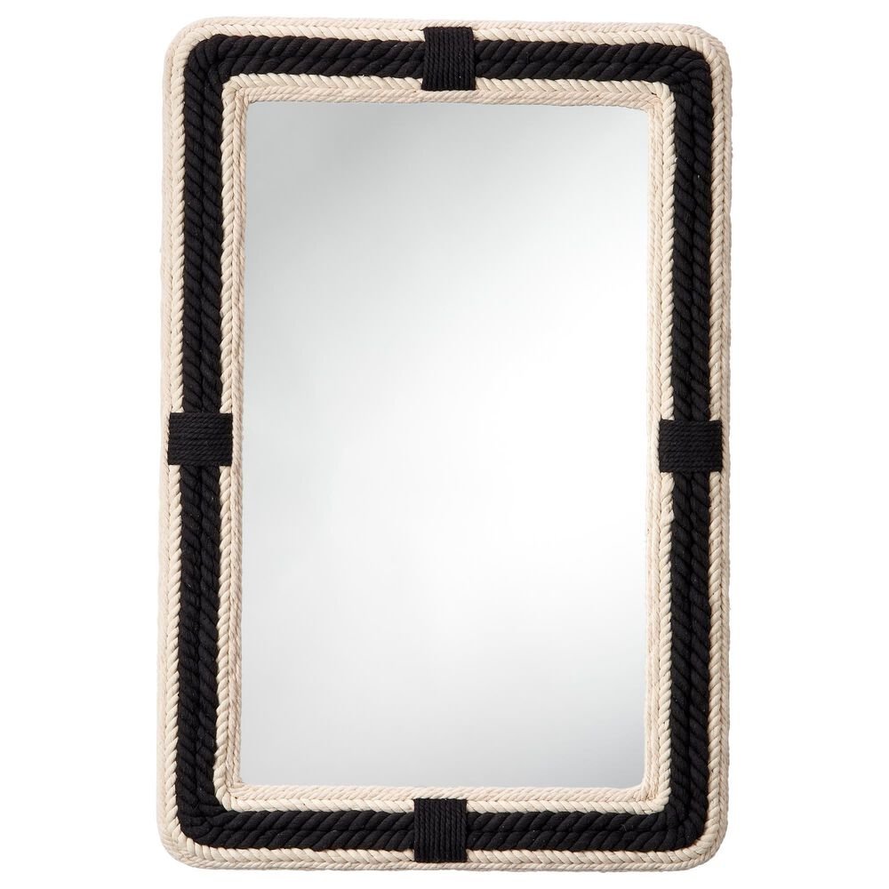 Splendor Living Yardwick Wall Mirror in Black and Off White, , large