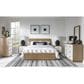 St Claire Home Margot Full Platform Panel Bed in Desert Oak and Cloud White, , large