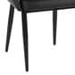 LumiSource Renee Arm Chair with Black Faux Leather Cushion in Black (Set of 2), , large