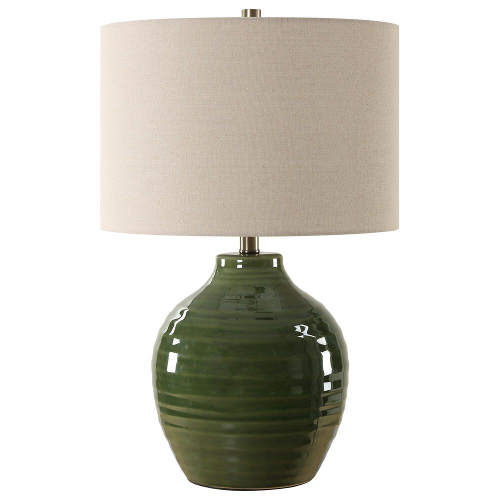 Uttermost Table Lamp in Rich Moss Green, , large