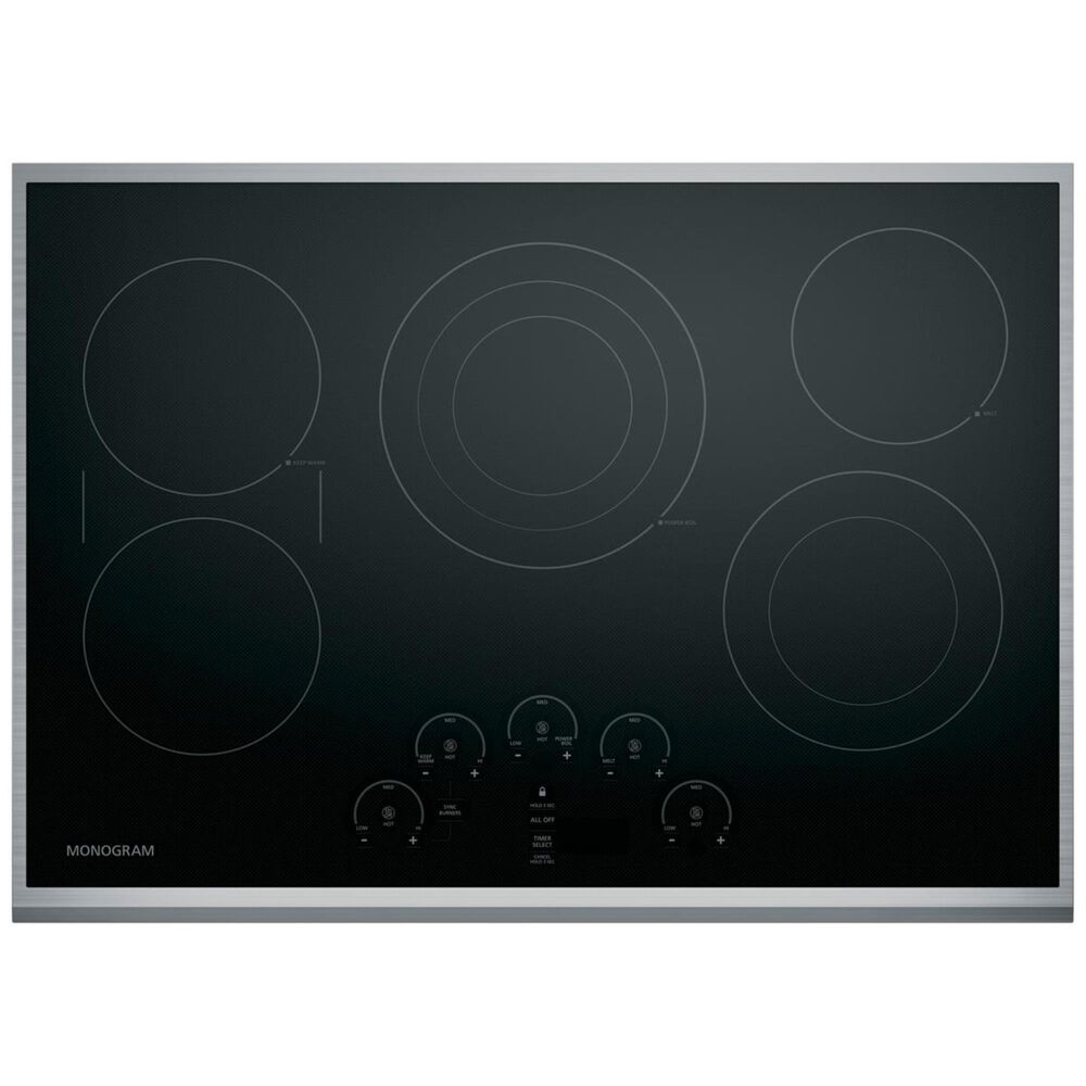 Monogram 30" Touch Control Electric Cooktop in Black, , large