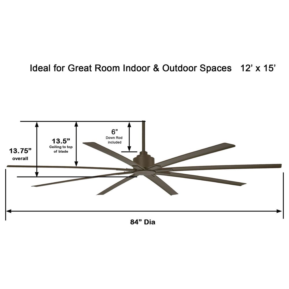 Minka-Aire Xtreme H2O 84" Indoor/Outdoor Ceiling Fan in Oil Rubbed Bronze, , large