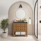 James Martin Malibu 36" Single Bathroom Vanity in Amber Birch with 3 cm Charcoal Soapstone Quartz Top and Rectangular Sink, , large
