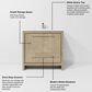 Lexora Home Lafarre 36" Single Bathroom Vanity in Rustic Acacia with 2 cm White Quartz Top and Rectangular Sink, , large