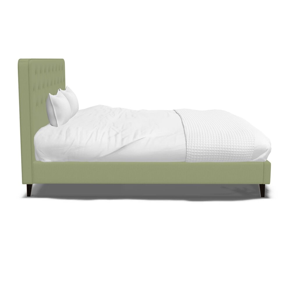 Jonathan Louis Design Lab King Platform Bed with Amici Fern Upholstered in Carbon, , large