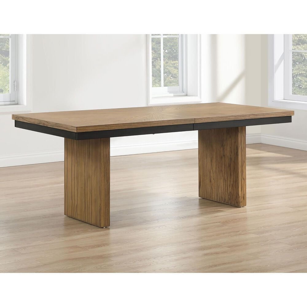 Steve Silver Roatan Dining Table in Natural with Self Storing 16&quot; Table Leaf, , large