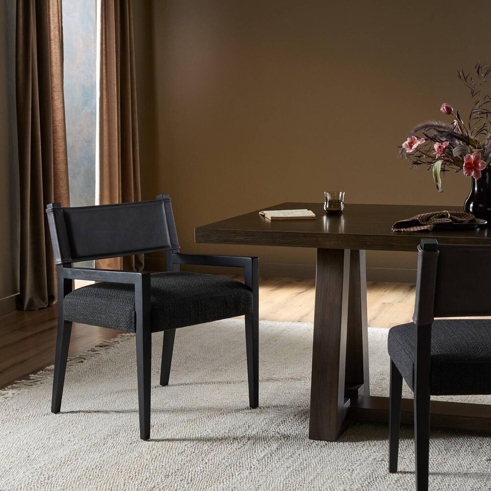 Four Hands Ferris Dining Arm Chair in Black Ash, , large