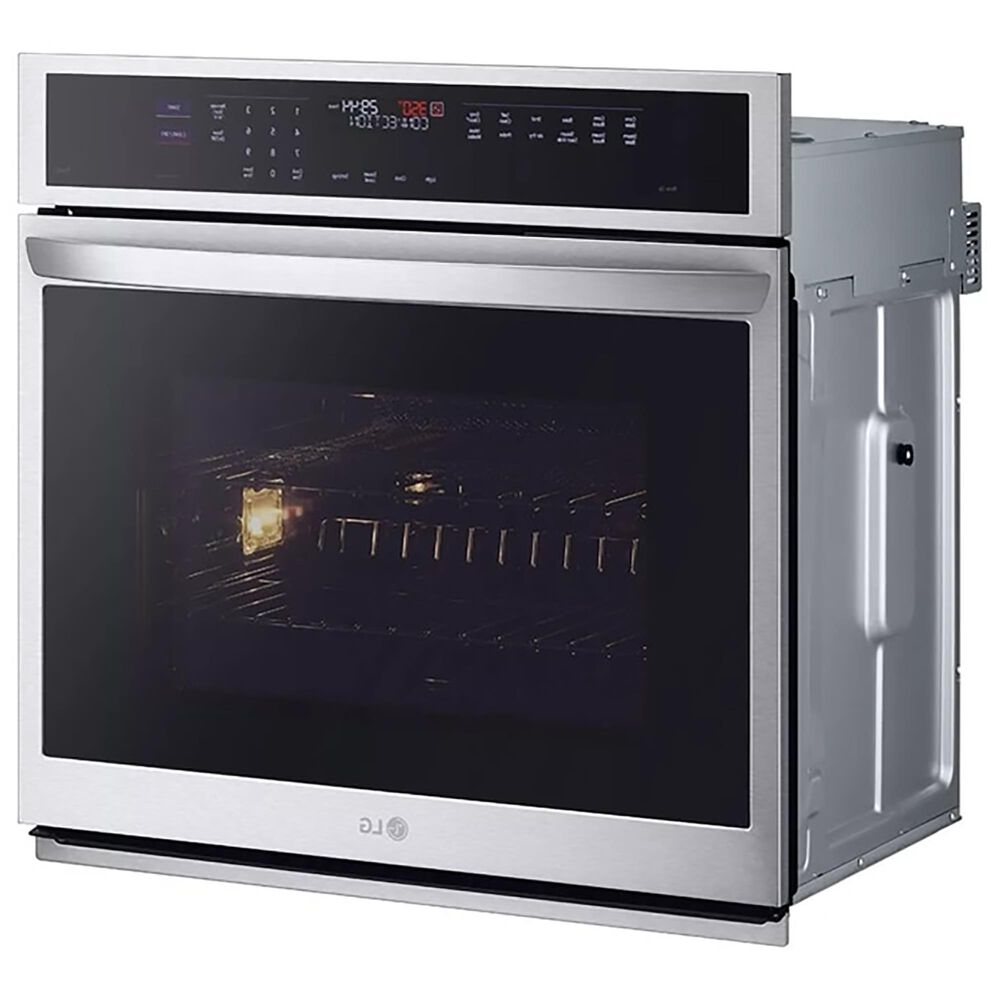 LG 2-Piece Kitchen Package with 4.7 Cu. Ft. Wall Oven and 30&quot; Electric Cooktop in Print Proof Stainless Steel and Black, , large