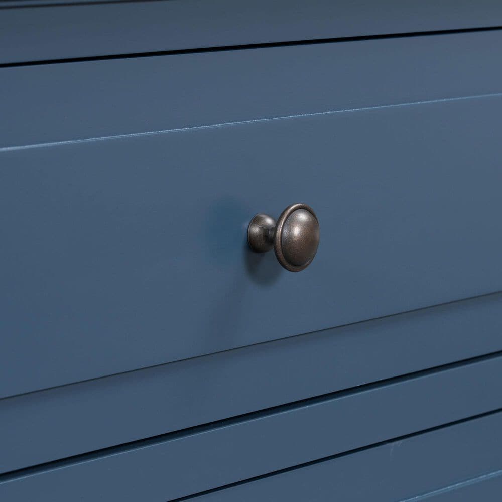 Hearth and Haven 3-Drawer Nightstand with Smooth Gliding Rails in Blue, , large