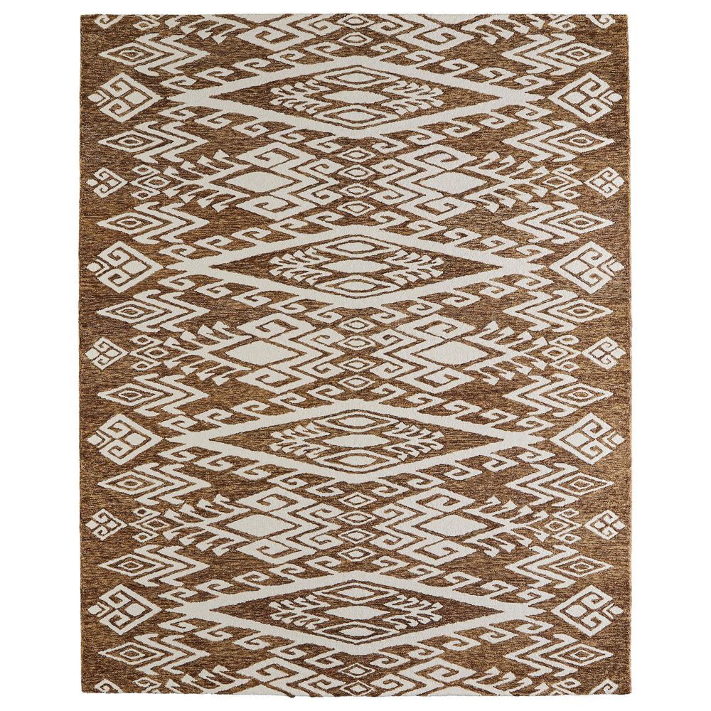 Feizy Wallace WAL8A43F Brown 5" x 8" Area Rug, , large