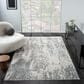 37B Allure Abstract Gray and Blue 7"9" x 9"9" Area Rug, , large