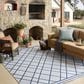 Loloi Easton Ivory and Denim 7"10" x 10" Indoor/Outdoor Area Rug, , large