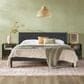 Walker Edison Paris King Platform Bed with Reeded Headboard in Black, , large