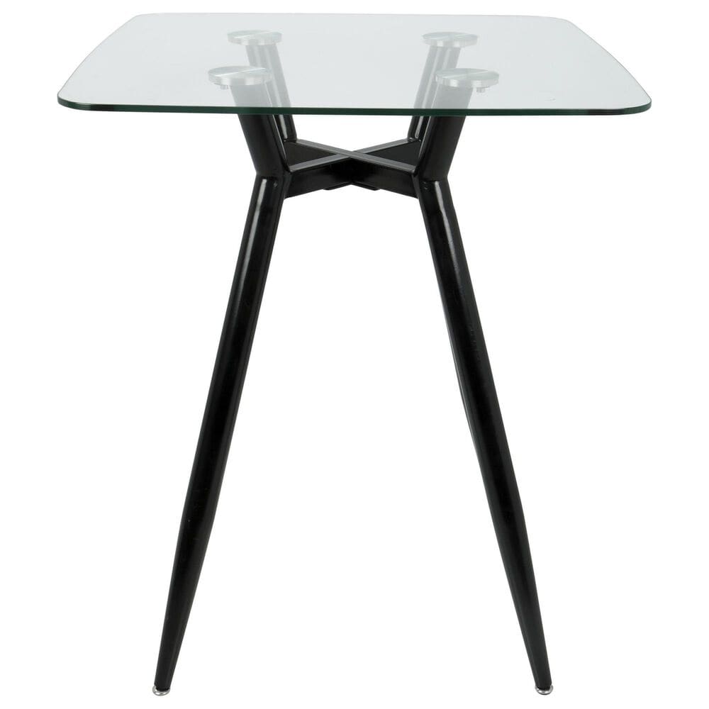 Lumisource Clara Counter Height Table in Black and Clear - Table Only, , large