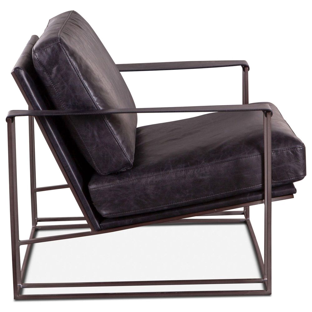 Home Trends &amp; Design Grosvenor Arm Chair with Ebony Black Cushion in Matte Brown, , large