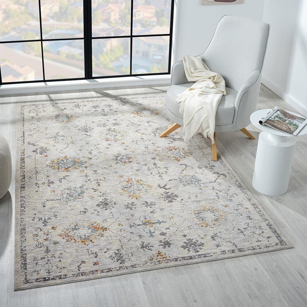 L&amp;R Resources Allure 82470GML Gray and Blue 7'9" x 9'9" Area Rug, , large