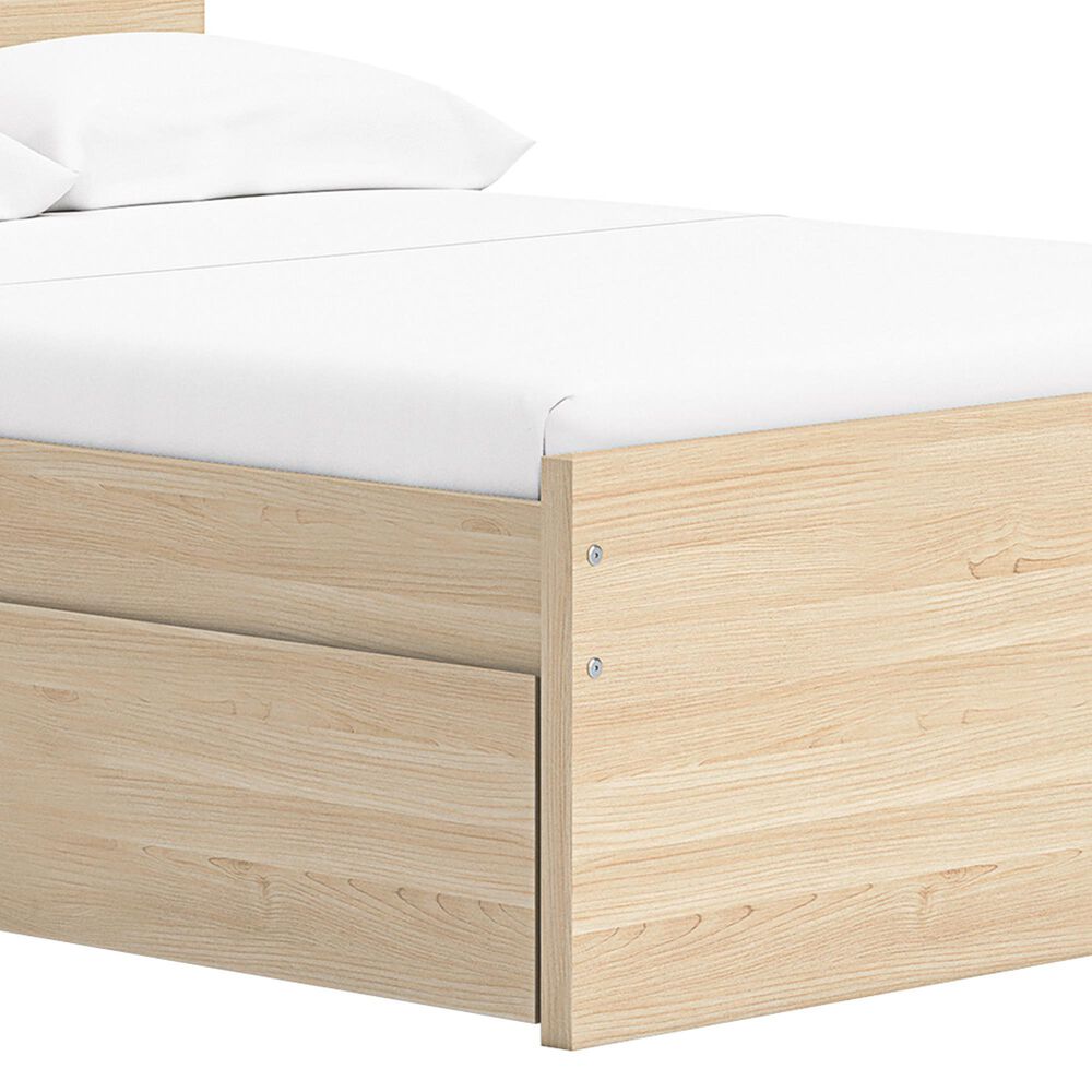 Ashley Onita Full Panel Platform Bed with 1 Side Storage in Natural, , large