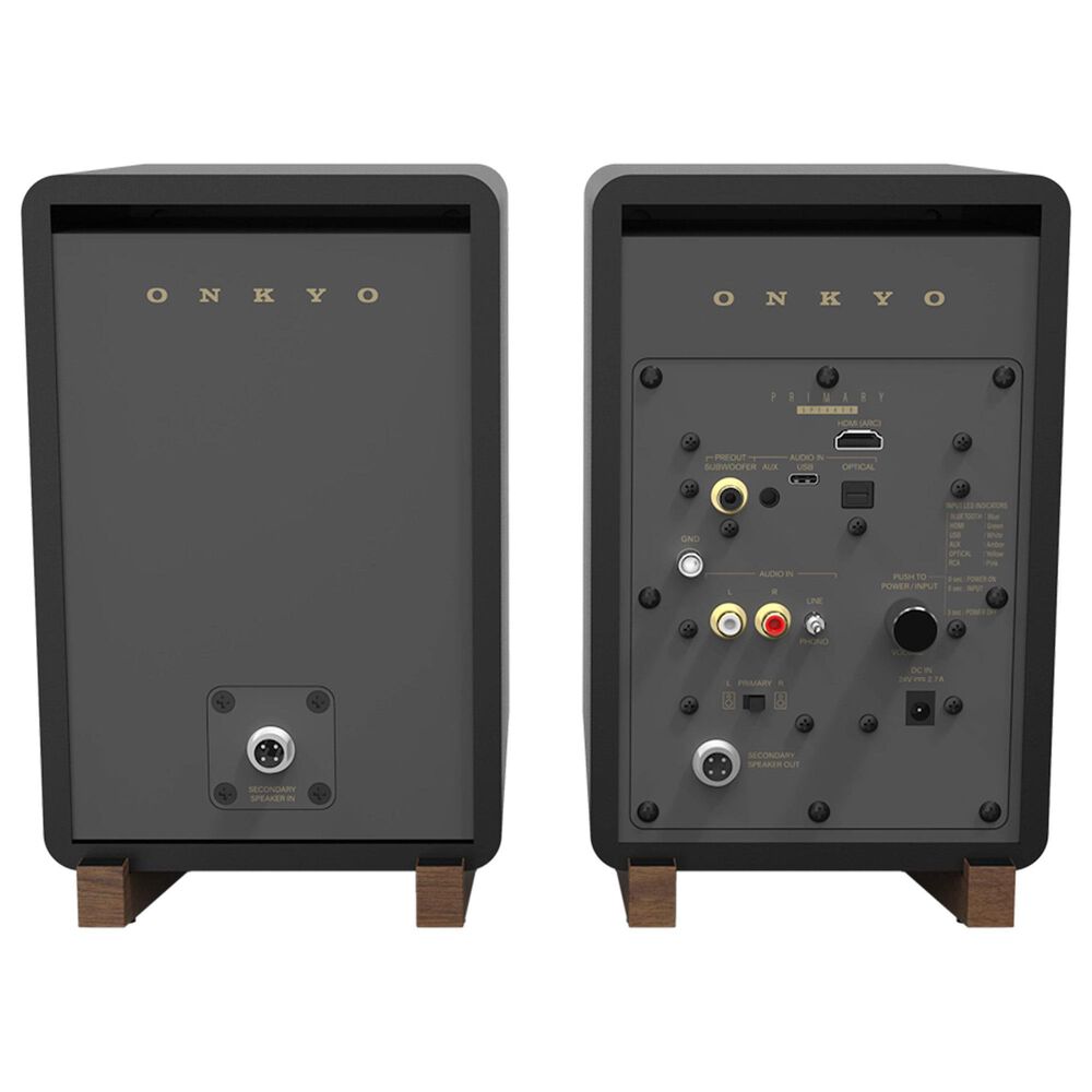 Klipsch Flexus 4&quot; Powered Monitors Bookshelf Speakers Pair in Black, , large