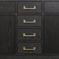 Lexora Home Laurel 60" Double Bathroom Vanity in Black Oak with White Cultured Marble Top and Rectangular Sinks, , large