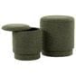 Lumisource Marla 2-Piece Upholstered Ottoman Set in Dark Green, , large