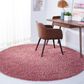 Safavieh Venus Shag 6"7" Round Pink Area Rug, , large