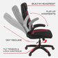 Regency Global Sourcing AON Archeus Ergonomic Gaming Chair in Black and Red, , large