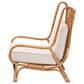 Baxton Studio Helina Accent Chair with Light Honey Rattan in White, , large