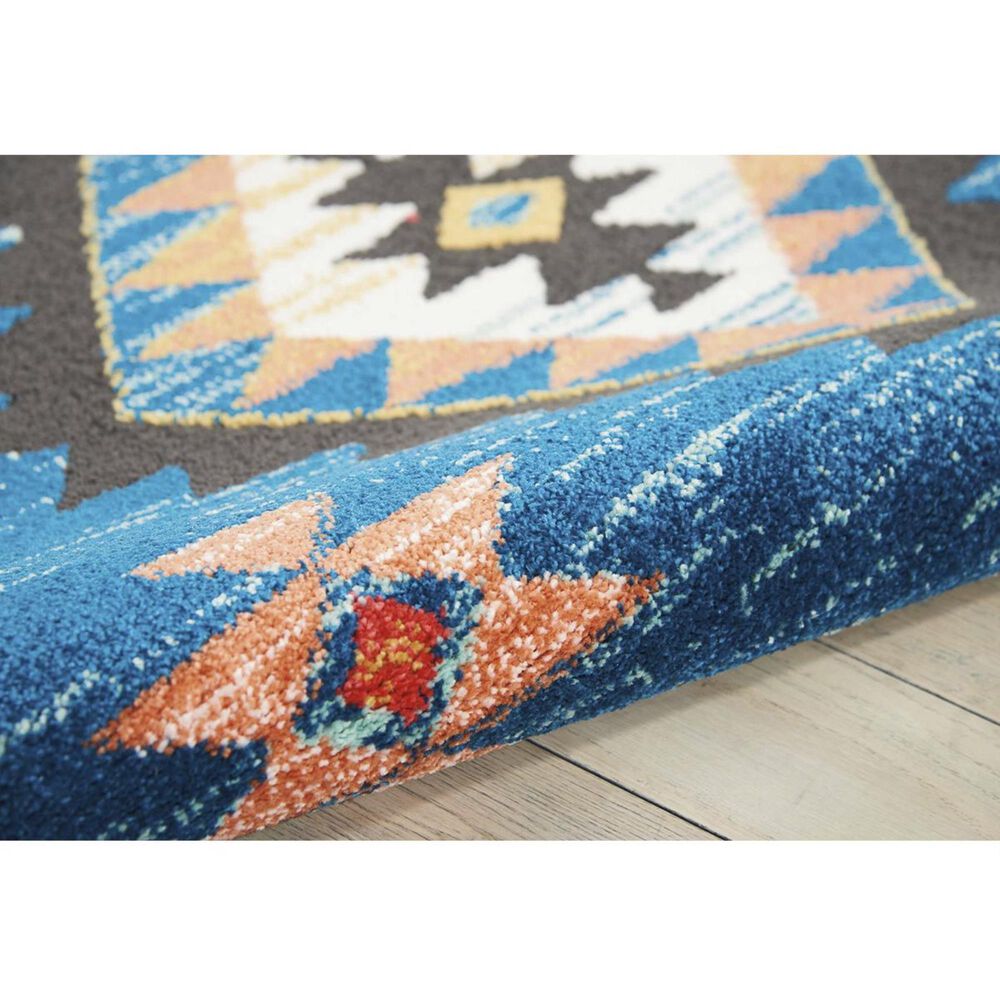 Nourison Navajo NAV07 6"7" x 9"7" Blue Area Rug, , large
