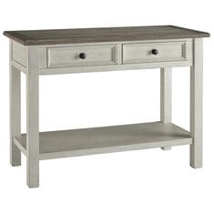 Ashley Bolanburg Sofa Table in Weathered Oak and Antique White