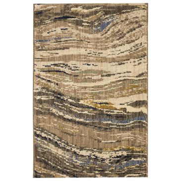 Karastan Enigma Continuum 90968-90116 8" Round Smokey Grey Area Rug, , large