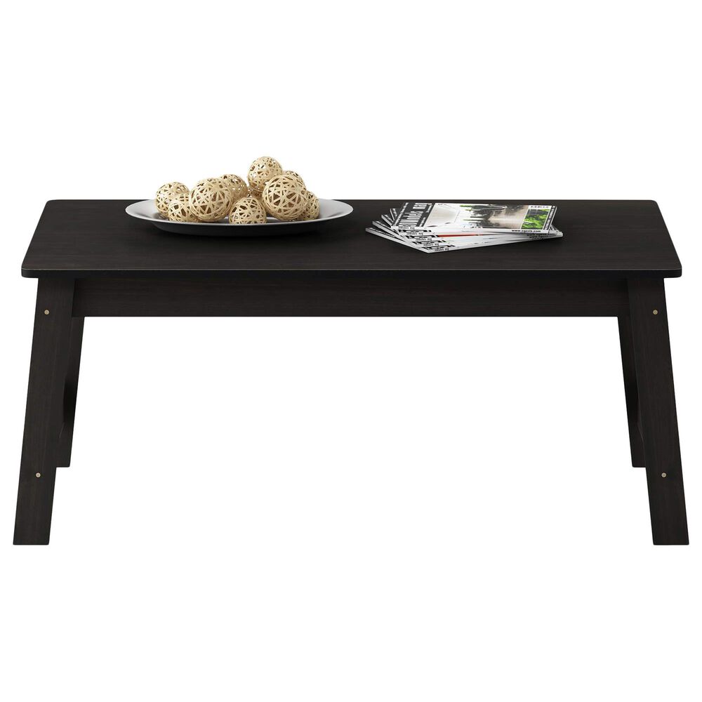 HOMLUX 1-Tier Rectangular Coffee Table in Espresso, , large