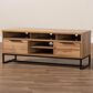 Baxton Studio Reid 2-Drawer TV Stand in Oak/Black, , large
