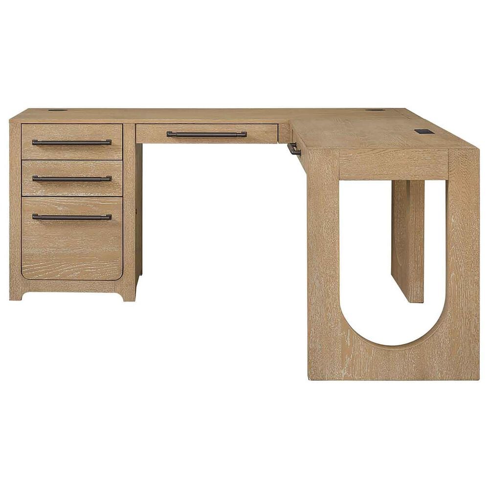 Wycliff Bay Canyon Drive Office L-Shaped Desk in Natural Oak, , large