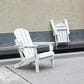 Hearth and Haven 34" Outdoor Folding Adirondack Chair with Cup Holder in White, , large