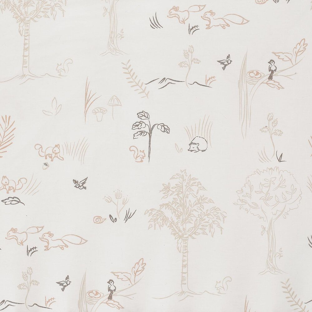 Lambs and Ivy Treetop Fox 3-Piece Crib Bedding Set in Rust, Black and White, , large