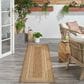 Nourison Horizon HOZ03 Natural 2" x 6" Indoor/Outdoor Runner, , large