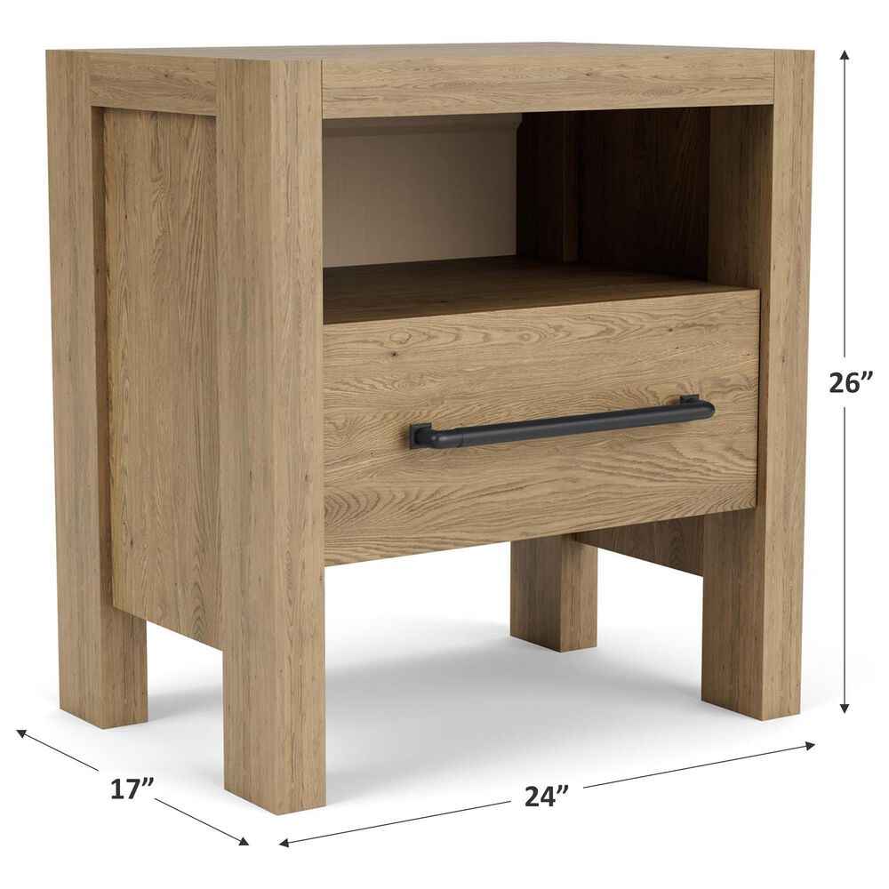 Shannon Hills Davie 1-Drawer Nightstand in Pale Oak, , large