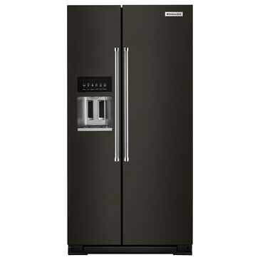 KitchenAid 24.8 Cu. Ft. Side-by-Side Refrigerator in Black Stainless Steel, , large