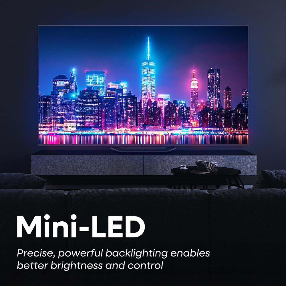 Element 100" Class Mini-LED QLED 4K - Smart Google TV with 3.1.2 Channel Soundbar System in Black, , large
