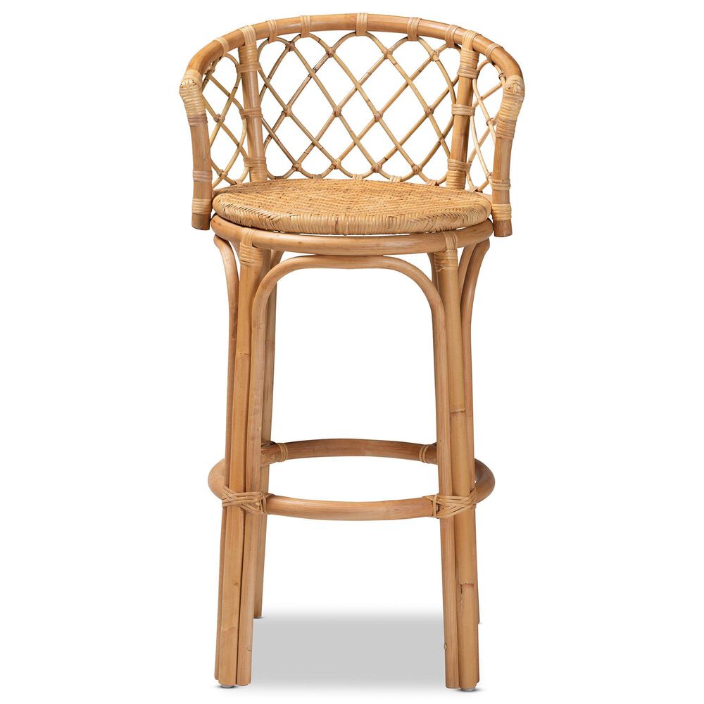 Baxton Studio Orchard Bar Stool in Natural Brown, , large