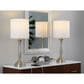 Grandview Gallery Sawyer 25" Table Lamp with Light Grey Linen Shade in Brushed Nickel, , large