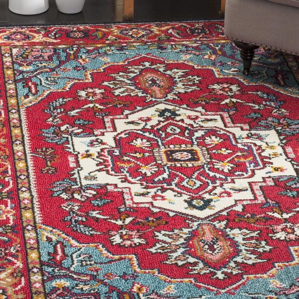 Safavieh Monaco MNC207C-10 10&#39; x 14&#39; Red/Turquoise Area Rug, , large