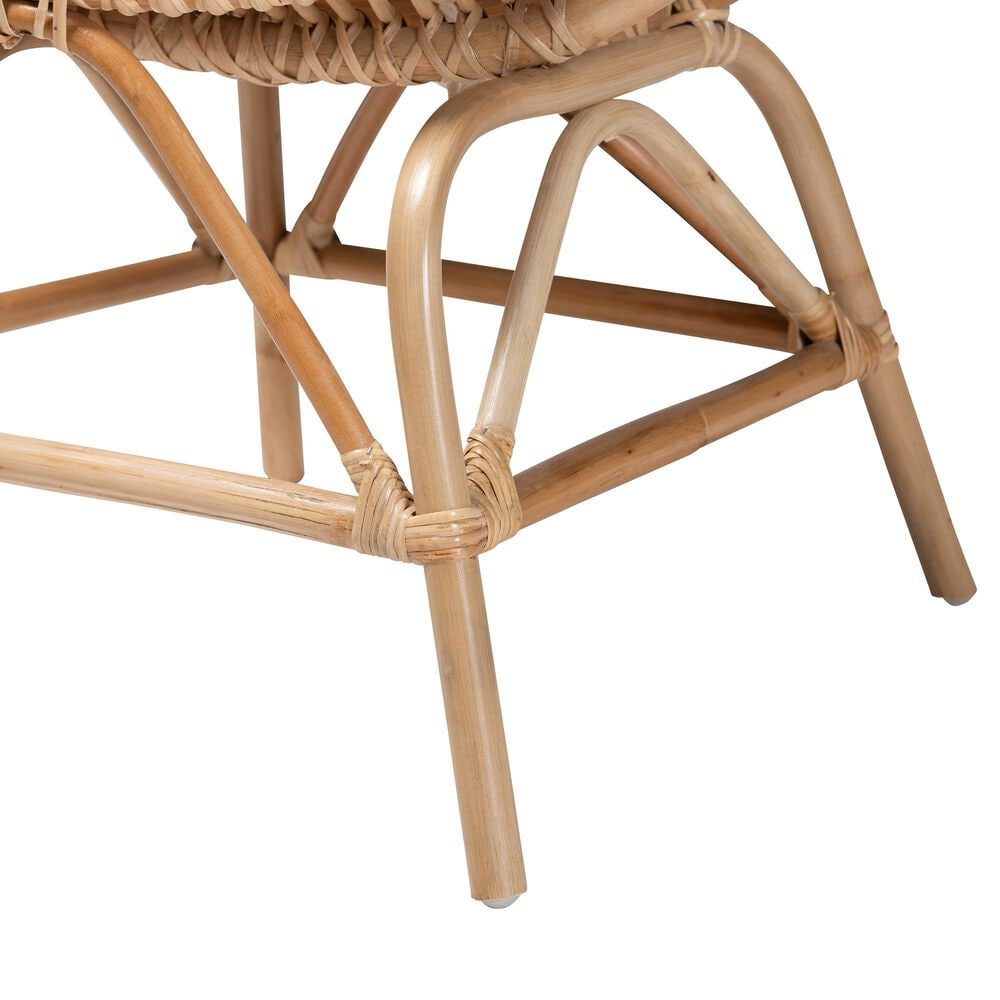 Baxton Studio Jayden Rattan Accent Chair in White, , large