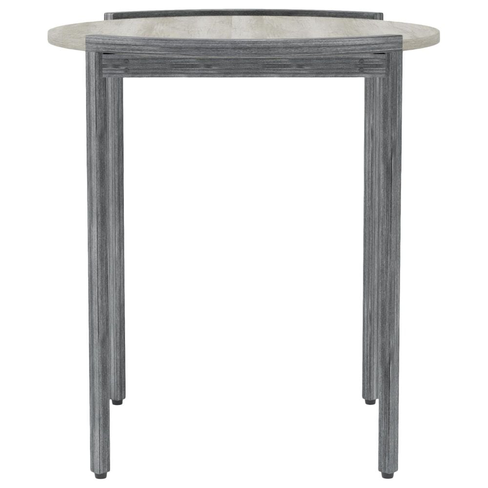 Furniture of America Webber End Table in Light Gray and Gun Metal, , large