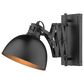 Golden Lighting Hawthorn 1-Light Wall Sconce in Matte Black, , large