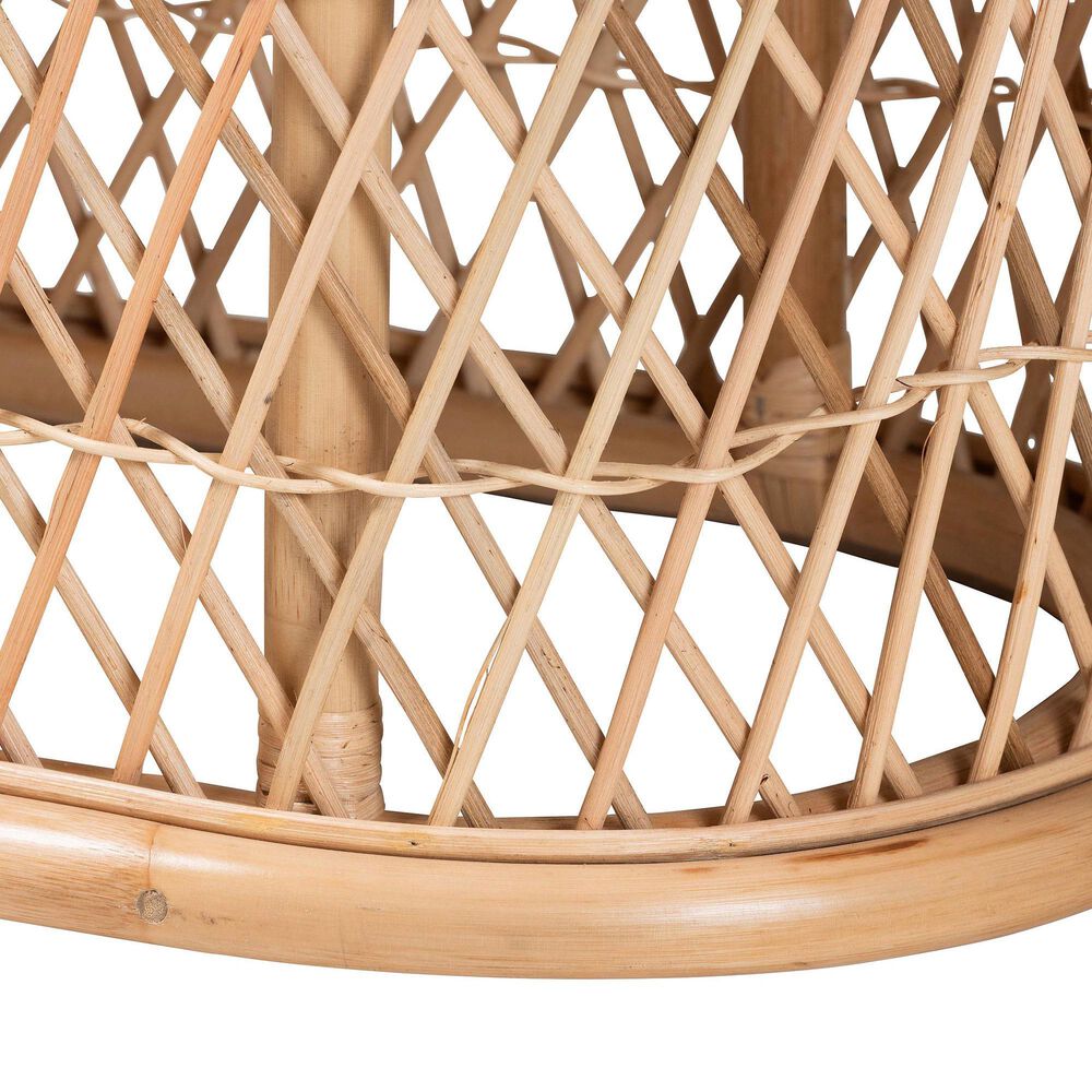 bali &amp; pari Ladonna Ottoman Footstool with Natural Rattan in Neutral, , large