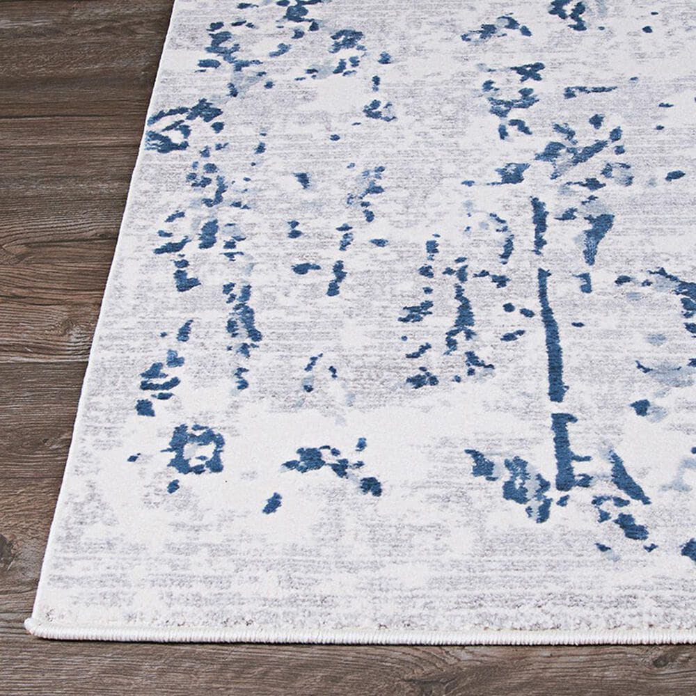 Couristan Calinda Kingsbury 2&#39; x 3&#39; Steel Blue and Ivory Area Rug, , large