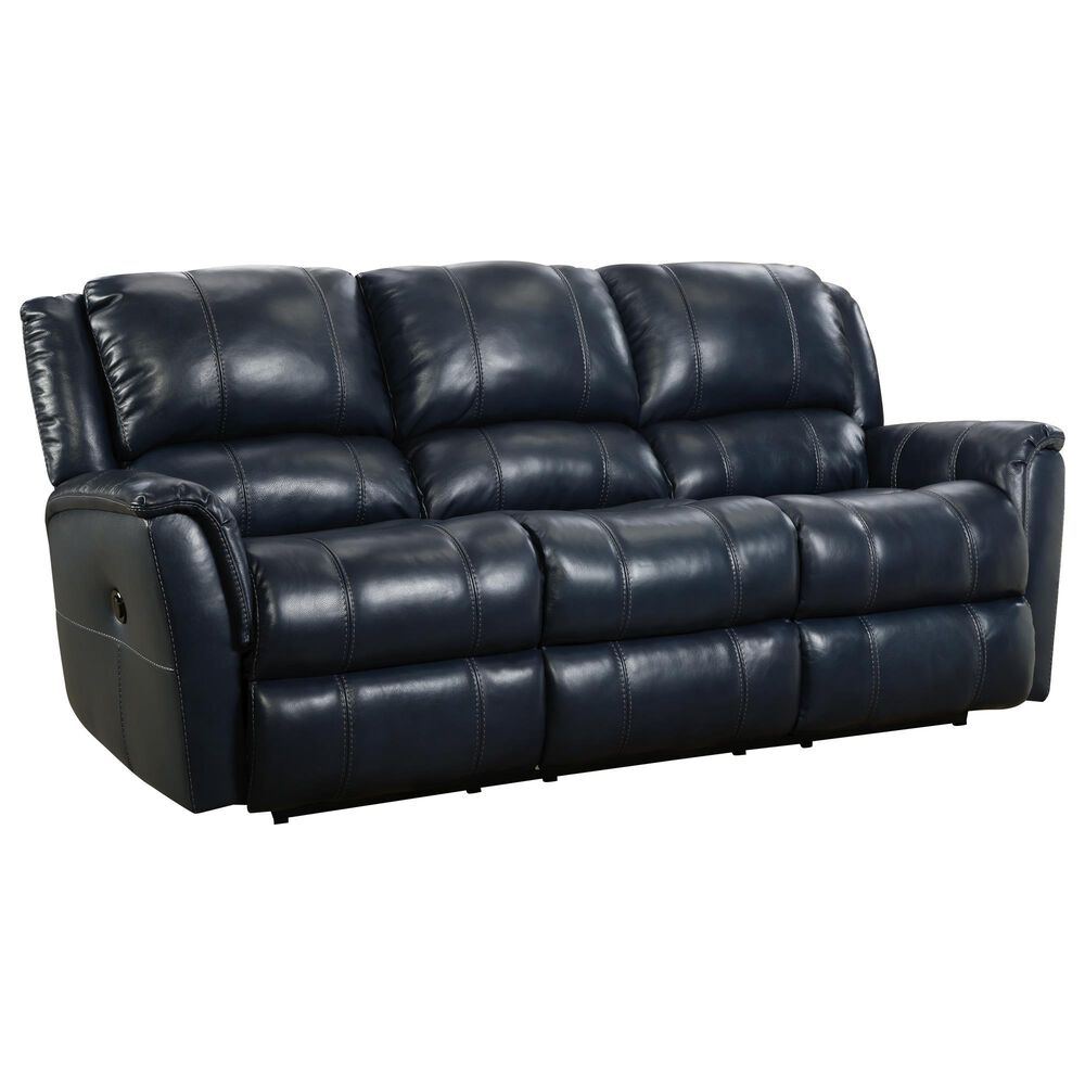 Homestretch Mercury Double Power Reclining Sofa in Ocean Blue, , large